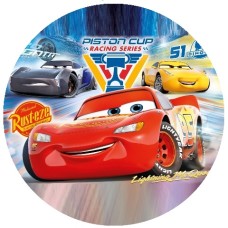 RCars35 Vafa rotunda Cars 3 Fulger McQueen, Storm si Cruz d20cm